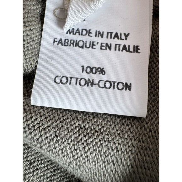 Emile Lafaurie Men XL Cardigan Sweater Made in Italy Olive Green Gray Colorblock - Picture 12 of 14